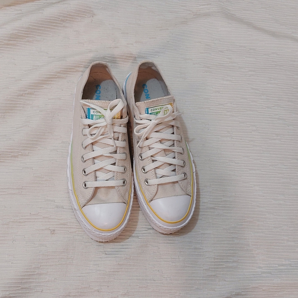 Converse Lift 2× 0x Platform Sneakers White with Pastel Trim - Picture 5 of 9